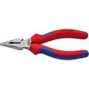 Tip combination pliers polished with multi-component handles 145mm